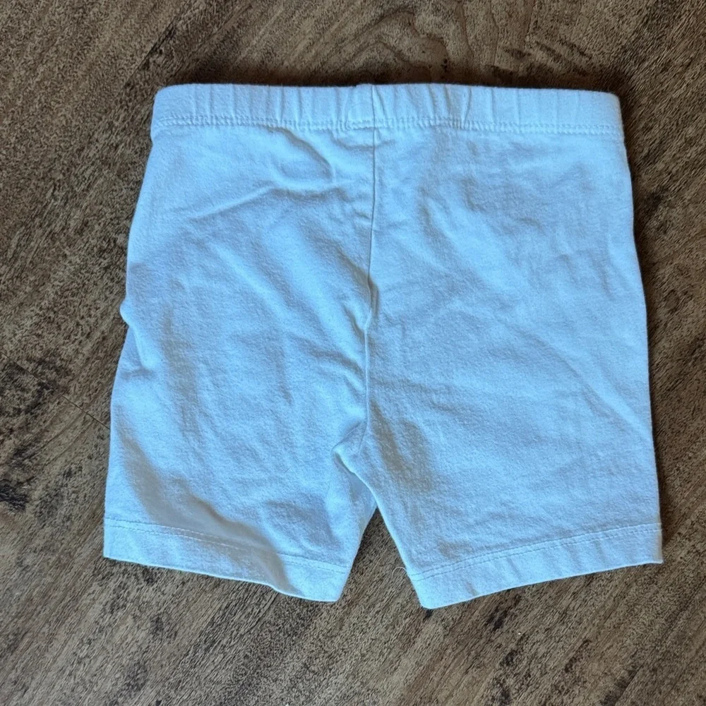 White Cotton Bike Shorts